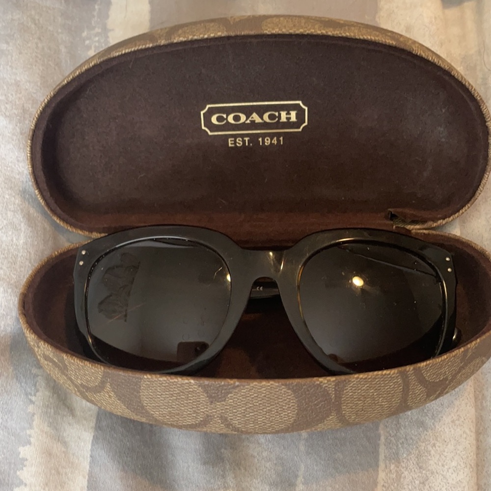 Coach Polarized Sunglasses in Dark Tortoise - Picture 2 of 4